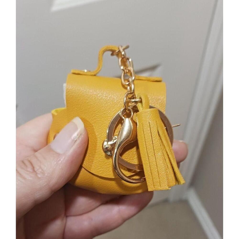 Earbud Case Keychain In Yellow - Picture 5 of 9